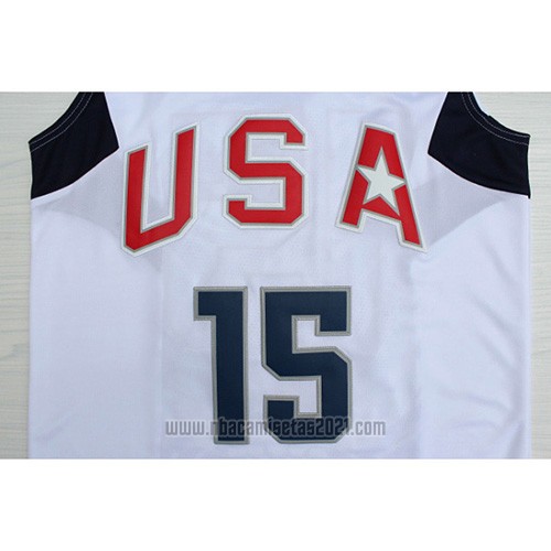 Camiseta USA 2008 Anthony #15 Blanco
